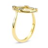 Thumbnail Image 2 of 1/10 CT. T.W. Certified Lab-Grown Diamond Bubbles Letter "O" Ring in Sterling Silver with 14K Gold Plate (F/VS2)