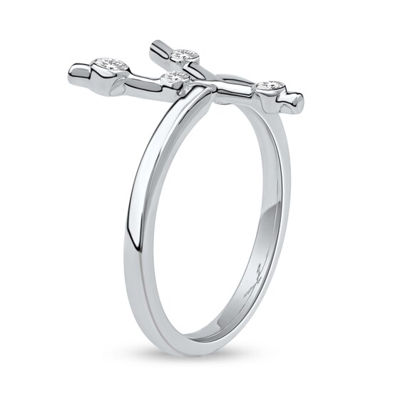 1/8 CT. T.w. Certified Lab-Grown Diamond Bubbles Letter "Y" Ring in Sterling Silver (F/Vs2)