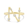 Thumbnail Image 3 of 1/8 CT. T.W. Certified Lab-Grown Diamond Bubbles Letter "N" Ring in Sterling Silver with 14K Gold Plate (F/VS2)