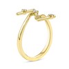 Thumbnail Image 2 of 1/8 CT. T.W. Certified Lab-Grown Diamond Bubbles Letter "Z" Ring in Sterling Silver with 14K Gold Plate (F/VS2)