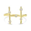 Thumbnail Image 3 of 1/8 CT. T.W. Certified Lab-Grown Diamond Bubbles Letter "H" Ring in Sterling Silver with 14K Gold Plate (F/VS2)