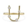 Thumbnail Image 3 of 1/8 CT. T.W. Certified Lab-Created Diamond Bubbles Letter &quot;U&quot; Ring in Sterling Silver with 14K Gold Plate (F/VS2)