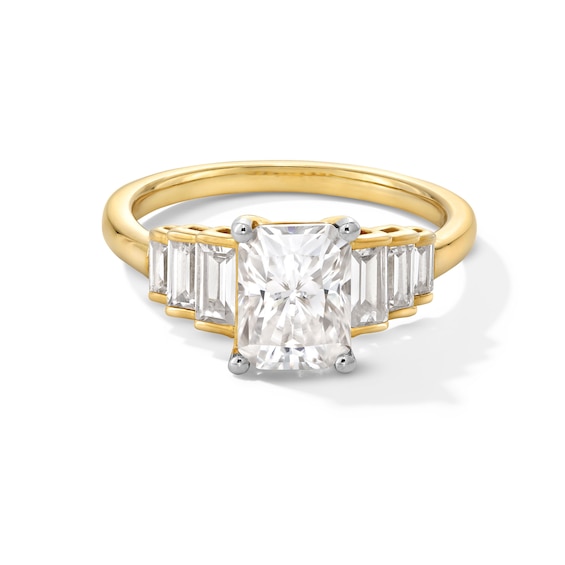 2-5/8 CT. T.w. Radiant-Cut Certified Lab-Grown Diamond Stepped Collar Engagement Ring in 14K Gold (F/Vs2)