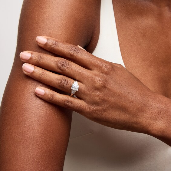 2-5/8 CT. T.w. Radiant-Cut Certified Lab-Grown Diamond Stepped Collar Engagement Ring in 14K Gold (F/Vs2)