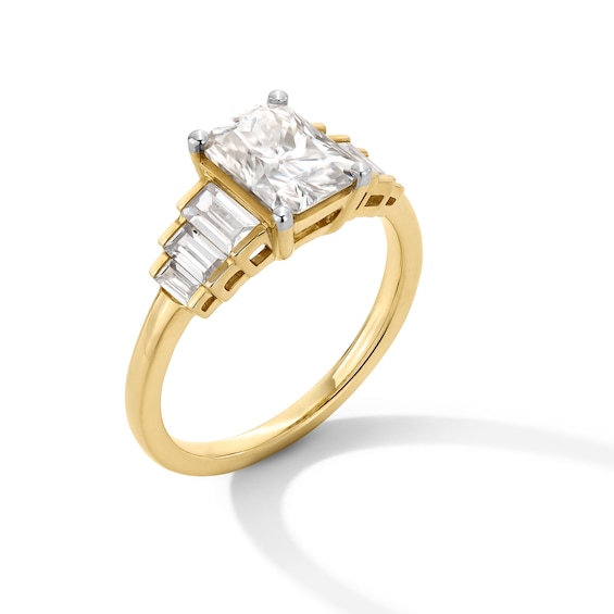 2-5/8 CT. T.w. Radiant-Cut Certified Lab-Grown Diamond Stepped Collar Engagement Ring in 14K Gold (F/Vs2)