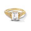 Thumbnail Image 1 of 2-1/6 CT. T.W. Emerald-Cut Certified Lab-Grown Diamond Split Shank Vintage-Style Engagement Ring in 14K Gold (F/VS2)