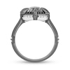 Thumbnail Image 3 of Enchanted Disney Villains Maleficent Black Quartz with Black and White Diamond Double Frame Ring in Sterling Silver