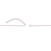 Thumbnail Image 3 of Princess-Cut and Round Amethyst Bar Necklace in Sterling Silver with 18K Rose Gold Plate