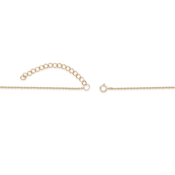 Princess-Cut and Round Peridot Bar Necklace in Sterling Silver with 18K Gold Plate