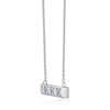 Thumbnail Image 2 of Princess-Cut White Topaz and Round Sky Blue Topaz Bar Necklace in Sterling Silver
