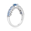 Thumbnail Image 3 of Oval and Round Sky Blue Topaz with White Topaz Bypass Ring in Sterling Silver
