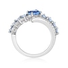 Thumbnail Image 4 of Oval and Round Sky Blue Topaz with White Topaz Bypass Ring in Sterling Silver