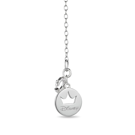 Enchanted Disney Cinderella Blue Lab-Created Opal and London Blue Topaz with Diamond Flower Pendant in Sterling Silver