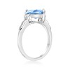 Thumbnail Image 3 of Marquise-Cut Sky Blue Topaz and White Lab-Created Sapphire Three Stone Ring in Sterling Silver