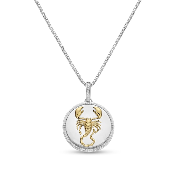 1/2 CT. T.w. Diamond Scorpion Pendant in 10K Two-Tone Gold - 22â