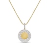 Thumbnail Image 1 of 1 CT. T.W. Diamond Openwork Greek Key Border Pendant in 10K Gold - 22”