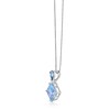 Thumbnail Image 2 of 8.0mm Octagon-Shaped Sky Blue Topaz and Pear-Shaped London Blue Topaz Drop Pendant in Sterling Silver