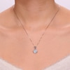 Thumbnail Image 4 of 8.0mm Octagon-Shaped Sky Blue Topaz and Pear-Shaped London Blue Topaz Drop Pendant in Sterling Silver
