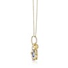 Thumbnail Image 2 of Oval Simulated Aquamarine and White Lab-Created Sapphire Mouse Pendant in Sterling Silver with 18K Gold Plate