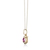 Thumbnail Image 2 of Oval Lab-Created Ruby and Black Spinel Ladybug Pendant in Sterling Silver with 18K Gold Plate