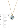 Thumbnail Image 3 of 8.0mm Swiss Blue Topaz Solitaire Pendant in 10K Gold