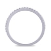 Thumbnail Image 4 of 6.0mm Heart-Shaped White lab-Created Sapphire Frame Crossover Shank Ring in Sterling Silver