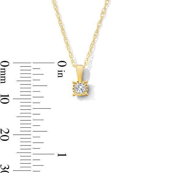 1/3 CT. T.w. Diamond Miracle Solitaire Pendant and Stud Earrings Set in Sterling Silver with 10K Gold Plate
