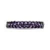 Thumbnail Image 3 of Amethyst Double Row Ring in Sterling Silver