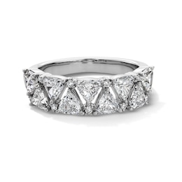 1-3/4 CT. T.W. Trillion-Cut and Round Certified Lab-Grown Diamond Anniversary Band in 14K White Gold (F/VS2)
