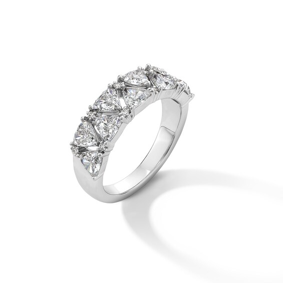 1-3/4 CT. T.w. Trillion-Cut and Round Certified Lab-Grown Diamond Anniversary Band in 14K White Gold (F/Vs2)