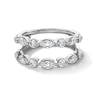 Thumbnail Image 1 of 1-1/2 CT. T.W. Marquise and Round Certified Lab-Grown Diamond Solitaire Enhancer in 14K White Gold (F/VS2)