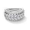 Thumbnail Image 1 of 3 CT. T.W. Marquise and Round Certified Lab-Grown Diamond Multi-Row Anniversary Band in 14K White Gold (F/VS2)