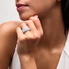 Thumbnail Image 2 of 3 CT. T.W. Marquise and Round Certified Lab-Grown Diamond Multi-Row Anniversary Band in 14K White Gold (F/VS2)