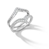 Thumbnail Image 2 of 5/8 CT. T.W. Diamond Double Row Chevron Solitaire Enhancer in 14K White Gold