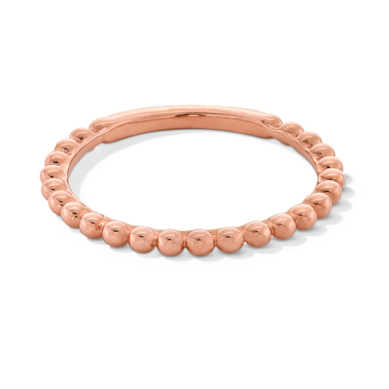 Main Image 1 of 1.6mm Polished Bead Stackable Anniversary Band in 10K Rose Gold