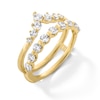 Thumbnail Image 3 of 1 CT. T.W. Diamond Graduated Chevron Solitaire Enhancer in 14K Gold