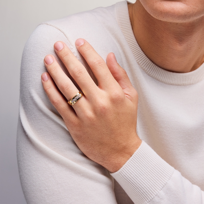 Main Image 2 of 1/2 CT. T.W. Diamond Five Stone Channel Anniversary Band in 14K Gold