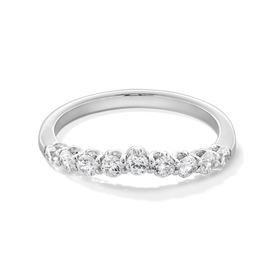 1/2 CT. T.w. Diamond Contour Anniversary Band in 14K White Gold