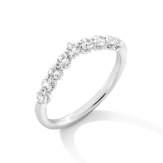 1/2 CT. T.w. Diamond Contour Anniversary Band in 14K White Gold