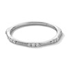 Thumbnail Image 1 of 1/6 CT. T.W. Diamond Bamboo Vintage-Style Stackable Anniversary Band in 10K White Gold