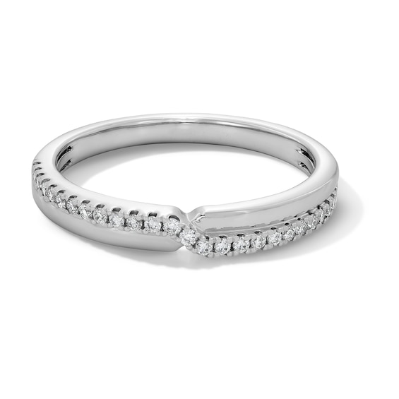 1/6 CT. T.w. Diamond Split Stackable Anniversary Band in 10K White Gold