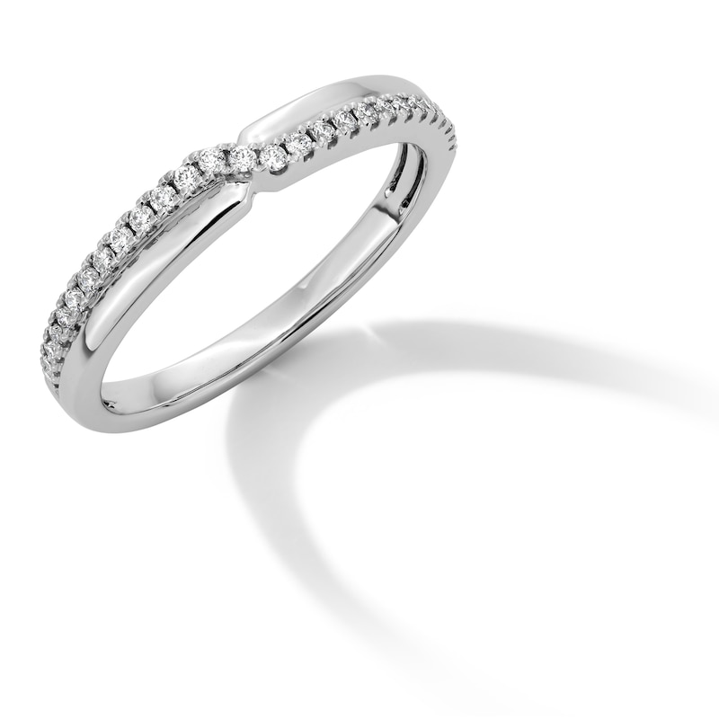 Main Image 3 of 1/6 CT. T.W. Diamond Split Stackable Anniversary Band in 10K White Gold