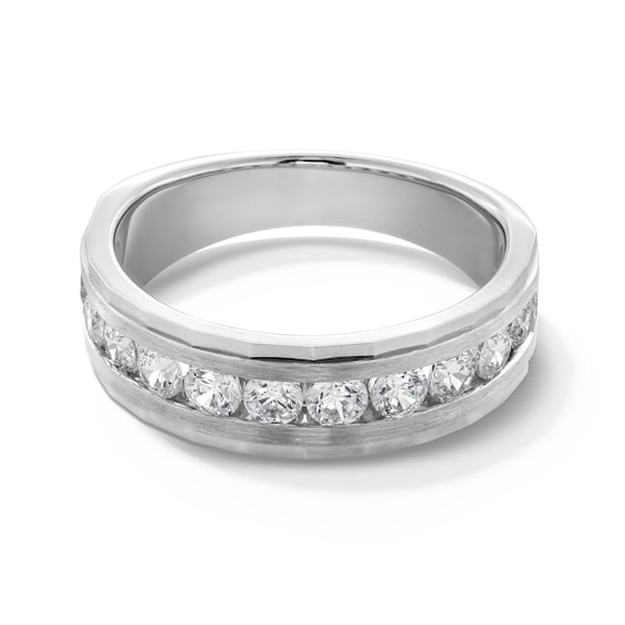 1 CT. T.w. Diamond Channel Anniversary Band in 10K White Gold