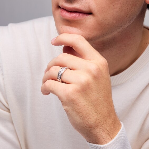 1 CT. T.w. Diamond Channel Anniversary Band in 10K White Gold