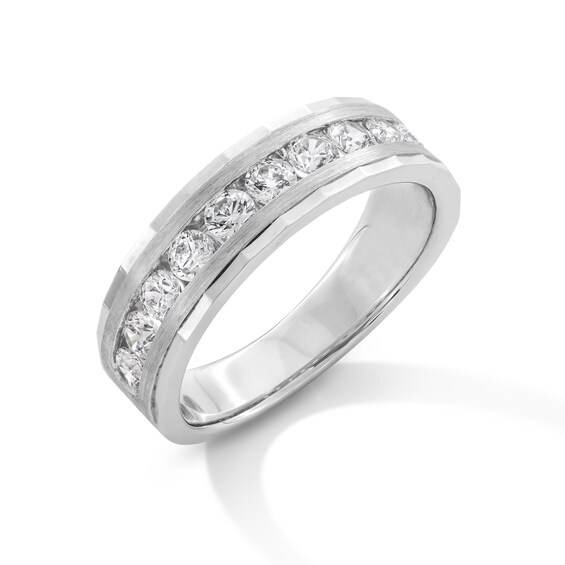 1 CT. T.w. Diamond Channel Anniversary Band in 10K White Gold