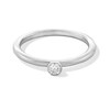 Thumbnail Image 1 of 1/8 CT. Diamond Bezel-Set Solitaire Stackable Anniversary Band in 10K White Gold (I/I2)