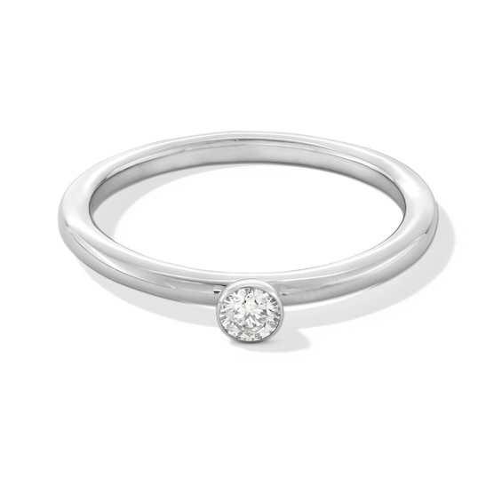 14k White Gold Bezel Black and White Diamond 1.6mm Anniversary Band