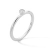 Thumbnail Image 3 of 1/8 CT. Diamond Bezel-Set Solitaire Stackable Anniversary Band in 10K White Gold (I/I2)