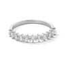 Thumbnail Image 1 of 3/8 CT. T.W. Marquise and Round Diamond Alternating Stackable Anniversary Band in 14K White Gold