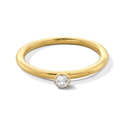 1/8 CT. Diamond Bezel-Set Solitaire Stackable Anniversary Band in 10K Gold (I/I2)